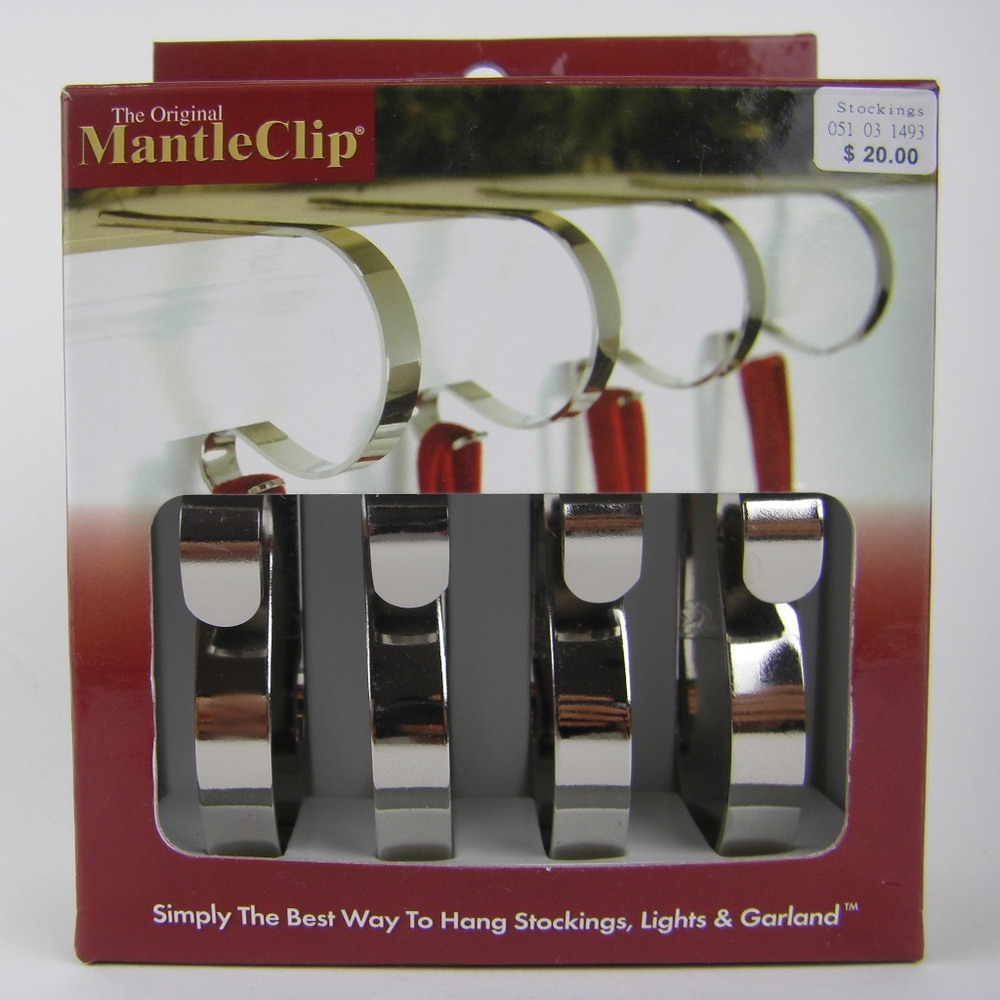 Original Mantle Clip adjustable Hook Stocking Fireplace